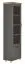 Vitrine Cuenca 01, Farbe: Eiche / Grau - Abmessungen: 209 x 60 x 39 cm (H x B x T)