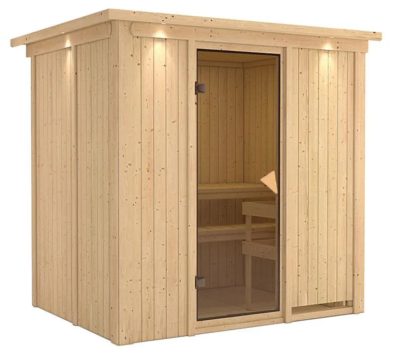 Sauna Giorgia 04, 68 mm Wandstärke - 210 x 165 x 202 cm (B x T x H)