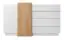 Kommode Gremda 03, Farbe: Eiche / Weiß - 94 x 160 x 45 cm (H x B x T)