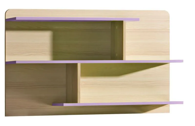 Jugendzimmer - Hängeregal Dennis 08, Farbe: Esche Lila - Abmessungen: 65 x 110 x 22 cm (H x B x T)