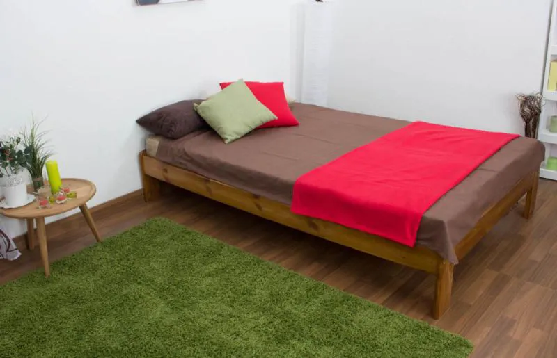 Bett 120 x 200 cm Kiefer Eiche Abbildung