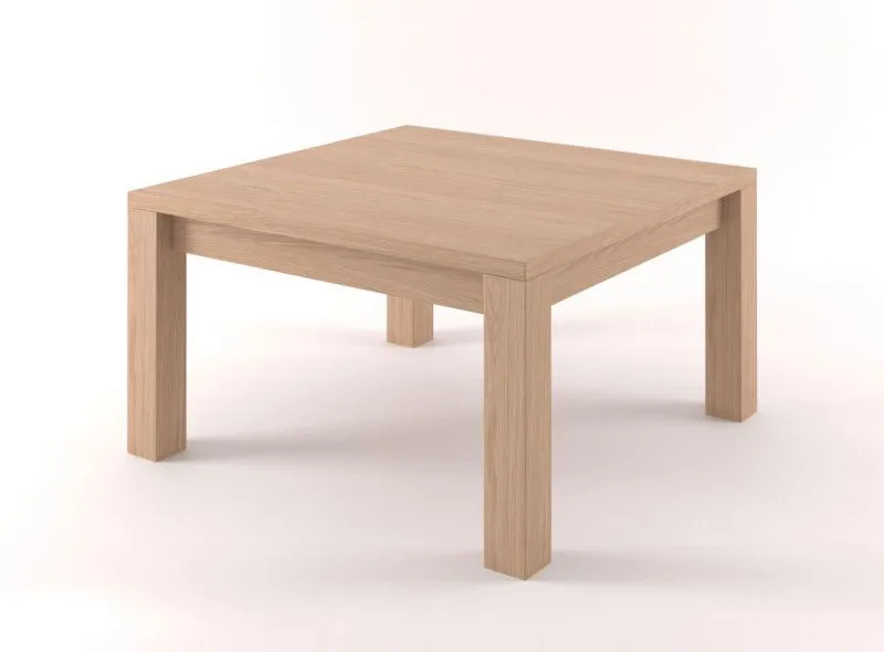 Beistelltisch Couchtisch Eiche massiv Natur 50x75x75 cm Abbildung