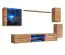 Moderne Holz Wohnwand Volleberg 36, Farbe: Eiche Wotan - Abmessungen: 140 x 250 x 40 cm (H x B x T), mit Push-to-open Funktion