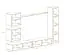 Moderne Wohnwand Balestrand 128, Farbe: Grau / Eiche Wotan - Abmessungen: 180 x 280 x 40 cm (H x B x T), mit fünf Türen