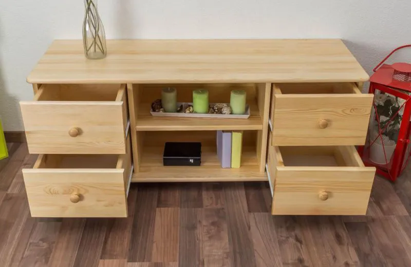 TV-Unterteil Massivholz Farbe: Natur 55x136x47 cm Abbildung