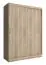 Kleiderschrank mit fünf Fächern Bickleigh 05, Farbe: Eiche Sonoma - Abmessungen: 200 x 150 x 62 cm (H x B x T)