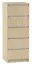 Kommode Kiunga 05, Farbe: Buche / Weiß - Abmessungen: 112 x 42 x 40 cm (H x B x T)