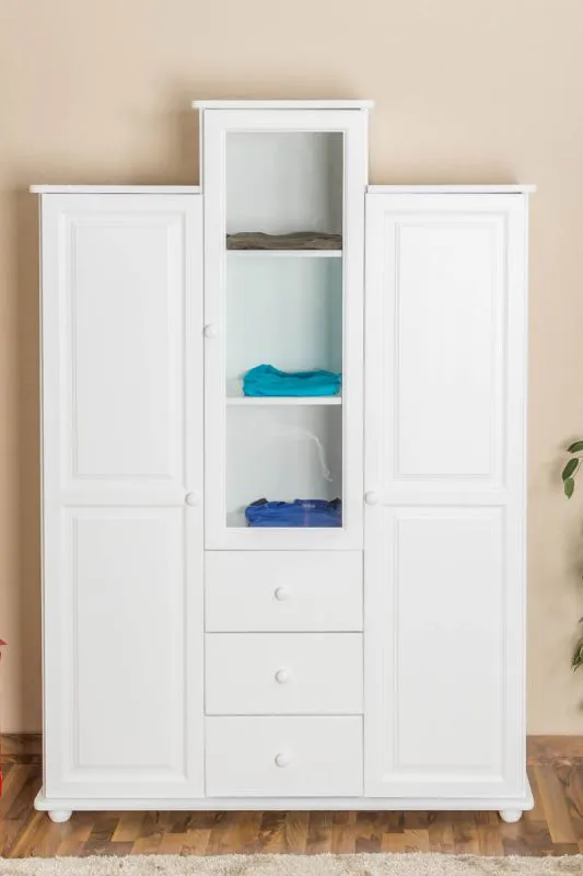 Kleiderschrank weiß massiv