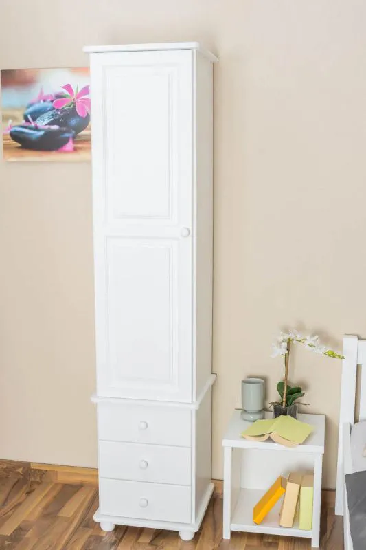 Vorzimmerschrank, Farbe: Weiß 195x45x42 cm Abbildung