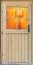 Saunahaus "Ilvy" SET mit Ofen BIO 9 kW und klassischer Tür, Farbe: Natur  - 196 x 146 cm (B x T), Grundfläche: 2,4 m²