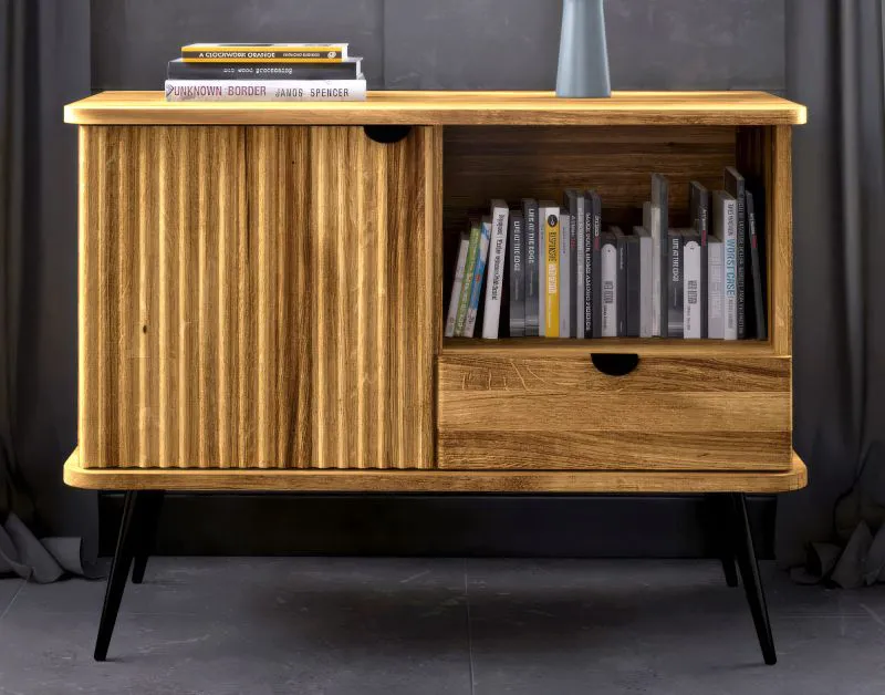 Kommode Rolleston 11 Wildeiche massiv geölt - Abmessungen: 72 x 97 x 46 cm (H x B x T)