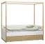 Kinderbett / Jugendbett Minnea 31, Farbe: Weiß / Eiche - Liegefläche: 90 x 200 cm (B x L)