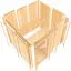 Sauna "Aleksi" SET mit graphitfarbener Tür - Farbe: Natur, Ofen BIO 9 kW - 196 x 196 x 198 cm (B x T x H)