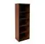 Regal Mojokerto 15, Farbe: Walnuss / Schwarz - Abmessungen: 194 x 80 x 39 cm (H x B x T)
