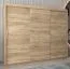 250 cm breiter Kleiderschrank mit 10 Fächern und 3 Türen | Farbe: Sonoma Eiche Abbildung