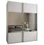 Kleiderschrank / Schiebetürenschrank | 11 Fächer | 2 Schiebetüren | Farbe: Weiß | 2 Kleiderstangen | Spiegel | Soft-Close | 245,5 x 190 x 64 cm