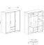 Schlichter Kleiderschrank mit Spiegel Hannut 38, Farbe: Anthrazit - Abmessungen: 190 x 150 x 56 cm (H x B x T)