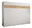 Schrankbett Namsan 04 horizontal, Farbe: Weiß matt / Eiche Artisan - Liegefläche: 160 x 200 cm (B x L)