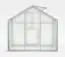 Gewächshaus - Glashaus Rucola L5, Wände: 4 mm gehärtetes Glas, Dach: 6 mm HKP mehrwandig, Grundfläche: 4,80 m² - Abmessungen: 220 x 220 cm (L x B)