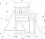 Spielturm S20D, Dach: Grau, inkl. Wellenrutsche, Doppelschaukel-Anbau, Balkon, Sandkasten und Holzleiter - Abmessungen: 522 x 363 cm (B x T)