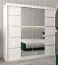 Schiebetürenschrank / Kleiderschrank Jan 05D mit Spiegel, Farbe: Weiß matt - Abmessungen: 200 x 200 x 62 cm (H x B x T)