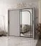 Kleiderschrank | 10 Fächer | 2 Kleiderstangen | Kaschmir | Schiebetürenschrank | 180 x 62 x 200 cm | 1 Spiegeltür | zuverlässiges Gleitsysteme