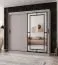 Schiebetürenschrank / Kleiderschrank | Kaschmir | 10 Fächer | 2 Kleiderstangen | 200 x 62 x 200 cm | dekorative Spiegeltür | für Schlafzimmer