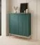 Kommode Worthing 18, Farbe: Grün / Gold - Abmessungen: 125 x 104 x 39 cm (H x B x T)