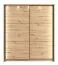 Schiebetürenschrank / Kleiderschrank mit genügend Stauraum Kule 01, Farbe: Eiche Artisan, eine Kleiderstange, sechs Fächer, Maße: 210 x 179 x 62,5 cm
