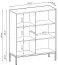 Kommode Worthing 18, Farbe: Grün / Gold - Abmessungen: 125 x 104 x 39 cm (H x B x T)