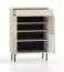Garderobe Komplett - Set E Petkula, 6-teilig, mit modernen Lamellen Design, Farbe: Beige hell, Soft-Close Funktion, ABS-Kantenschutz