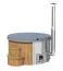 Hot Tub deluxe Banera mit integriertem Holzofen - Durchmesser: 200 cm, inkl.  LED-Beleuchtung & Sprudelsystem