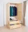 Kleiderschrank Kiefer 80 cm breit