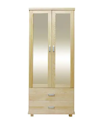 Kiefer-Kleiderschrank A-Qualität Natur 195x80x50 cm Abbildung