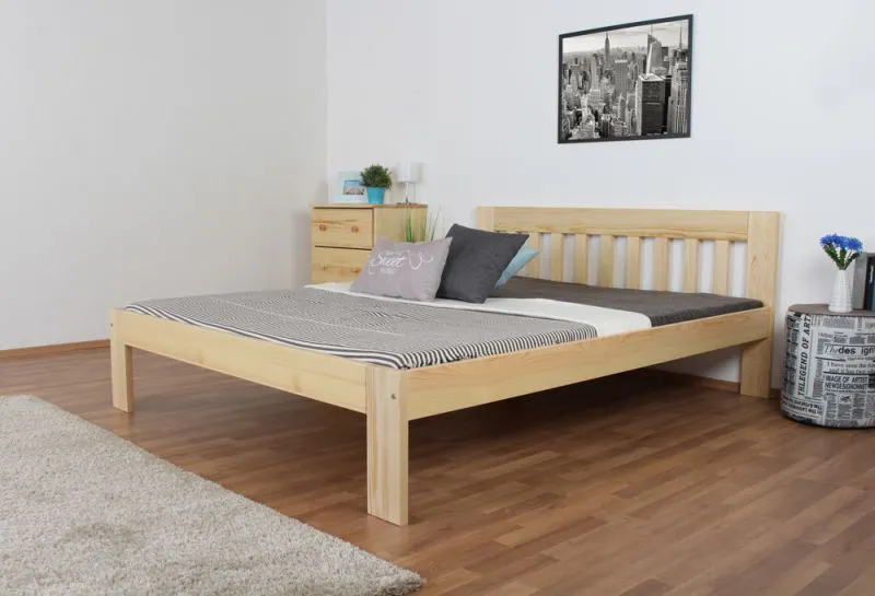 Doppelbett / Gästebett Kiefer massiv Vollholz natur 75, inkl. Lattenrost - 160 x 200 cm (B x L)