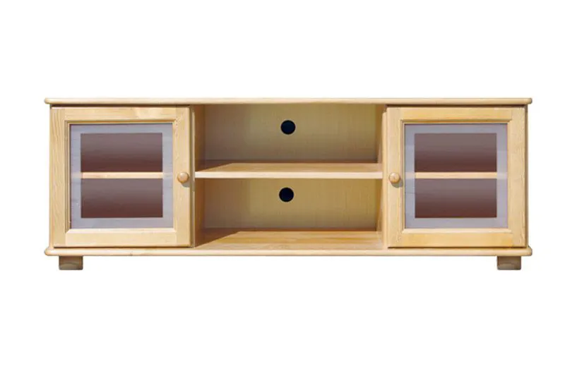 TV-Unterschrank Kiefer Vollholz massiv natur 004 - Abmessung 55 x 136 x 47 cm (H x B x T)