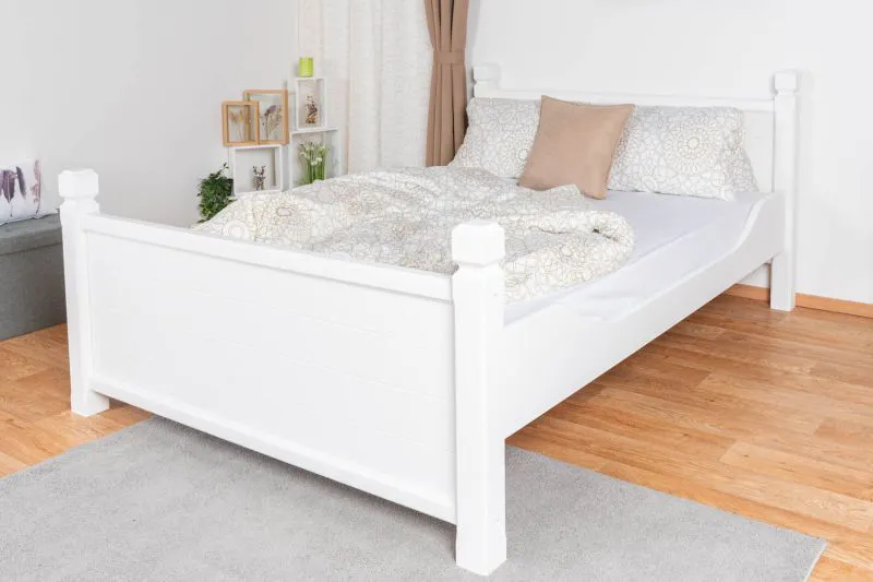 Modernes Doppelbett Kiefer Massivholz 98, Gästebett inkl. Lattenrost, Liegefläche 160 x 200 cm, einfache und rasche Montage, hohe Holzqualität, robust