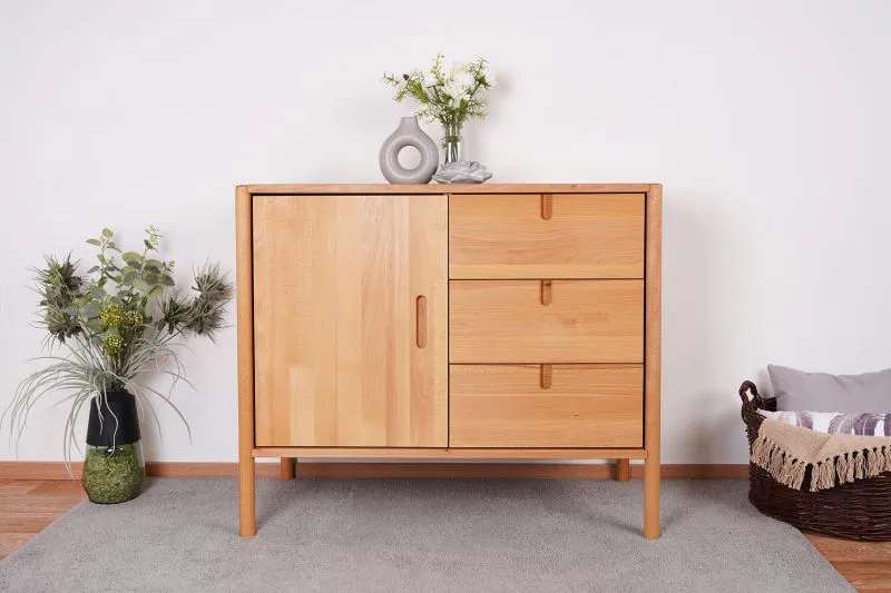 Kommode Wellsford 18 Kernbuche massiv geölt - Abmessungen: 84 x 97 x 46 cm (H x B x T)