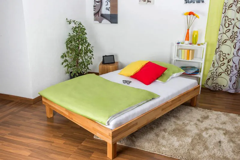 Kernbuche-Bett massiv | 140 x 200 cm | Kernbuche | Geölt Abbildung