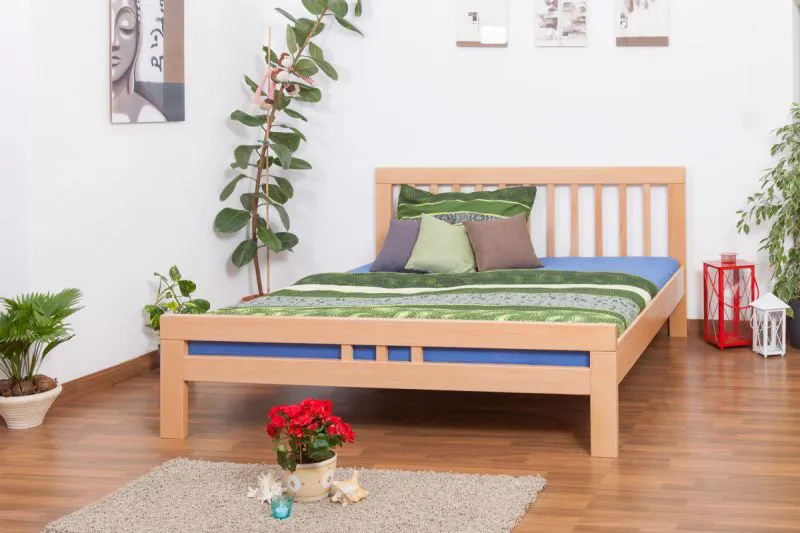 Holzbett Buche 180 x 200 cm Natur Abbildung