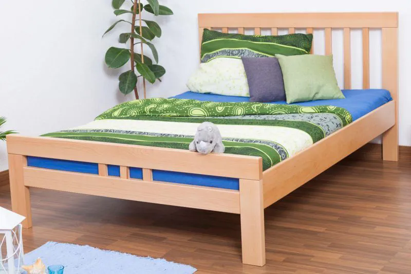 Bettgestell Buche 140 x 200 cm Natur Abbildung