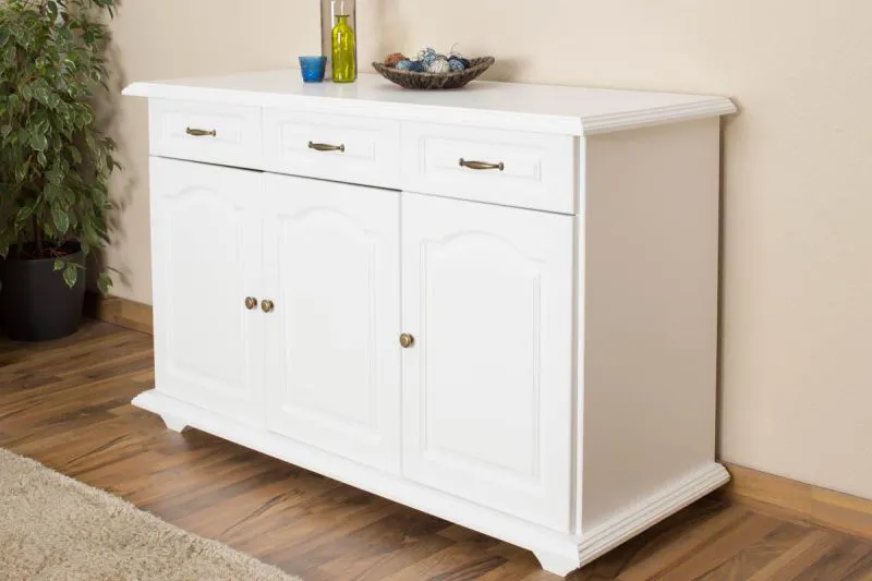 Sideboard, Kommode - Farbe: Weiß, Breite: 139 cm Abbildung