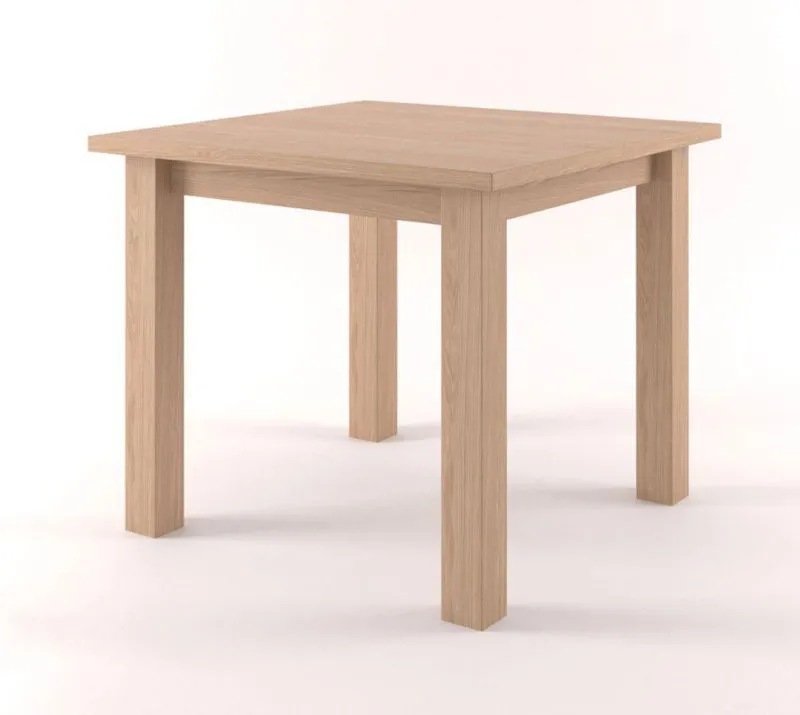Esszimmertisch 60x60 cm Eiche massiv, Farbe: Natur Abbildung