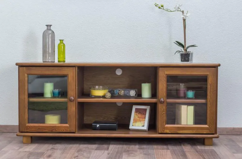 TV-Schrank Massivholz Farbe: Eiche 55x136x47 cm Abbildung