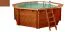 Holzpool Gardenflair 01, Achteck-rund, 5,30 x 1,38 Meter, inklusive Sandfilteranlage, Fiberclean, Poolleiter, Poolfolie, Boden- und Wandvlies, Edelstahl-Eckverbindungen, LED-Scheinwerfer, Sommer- und Winterabdeckung sowie Zubehör-Set
