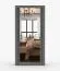 Schiebetürenschrank / Kleiderschrank mit Spiegel | 200 x 100 x 64 cm | Grau | Biokovo 03 | 2 Türen | 7 Fächer | viel Stauraum | Einfarbig | eckig