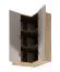 Küchenhängeschrank / Eckhängeschrank | 2 Drehtüren | Farbe: Eiche Puccini / Beige | Soft-Close Funktion | 3 Fächer | 60 x 60 x 100 cm | hochwertig Verarbeitet