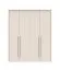 Viertüriger Drehtürenschrank mit Rahmen Neiafu 36, verstellbare Füße, Farbe: Kaschmir, Soft-Close-Funktion, Maße: 226 x 187 x 60 cm, sechs Einlegeböden