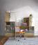 Schrank Sirte 04, Farbe: Eiche / Weiß / Grau Hochglanz - Abmessungen: 190 x 80 x 40 cm (H x B x T)