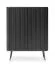 Wohnzimmer - Set B Makreb, 3-teilig, Beine aus Metall in Schwarz, gerillter Korpus, stilvolle abgerundete Kanten, Soft Close System, ABS